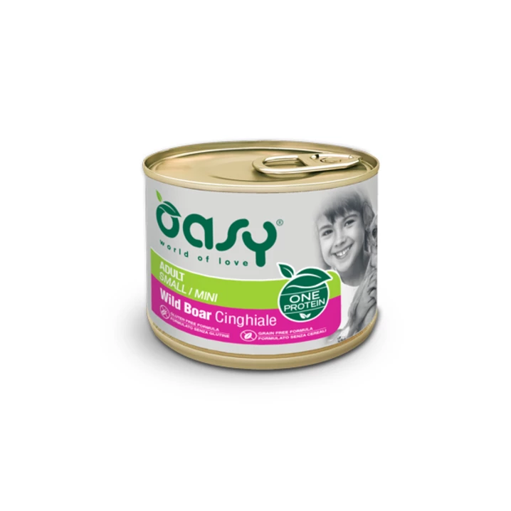 OASY One Protein Adult Small/Mini - monobiałkowa, mokra karma dla psa w formie pasztetu, dzik 200g