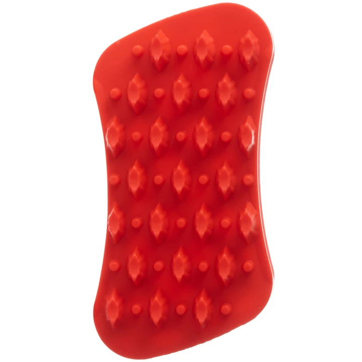 PET+ME Medium Silicone Brush Red - szczotka silikonowa dla psów, do gęstej i długiej sierści z grubym podszerstkiem - 3