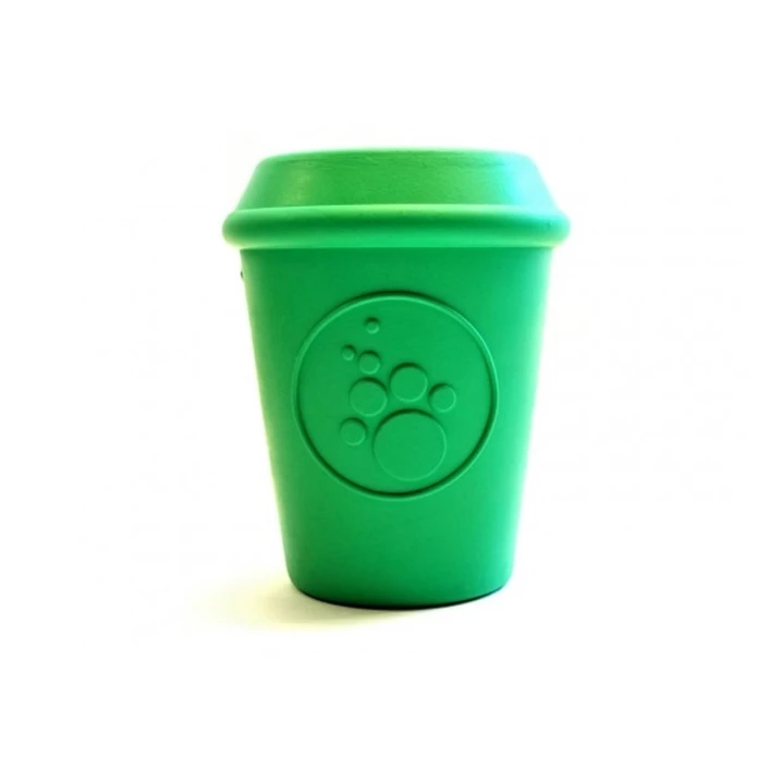 SODA PUP Coffee Cup - zabawka kubek dla psa do wypełniania jedzeniem, zielona