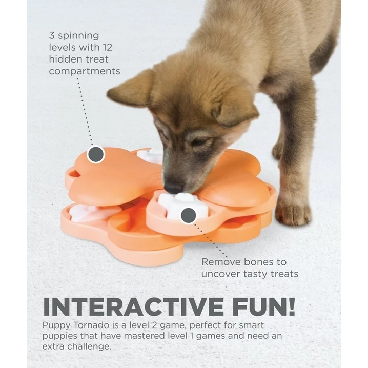 OUTWARD HOUND Nina Ottosson Puppy Tornado - zabawka interaktywna, łamigłówka dla szczeniąt i małych psów - 3