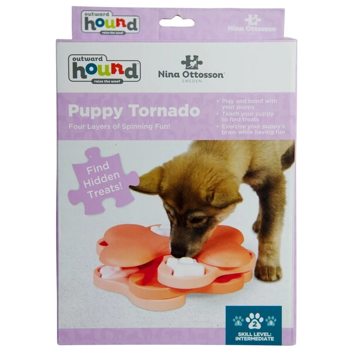 OUTWARD HOUND Nina Ottosson Puppy Tornado - zabawka interaktywna, łamigłówka dla szczeniąt i małych psów - 6