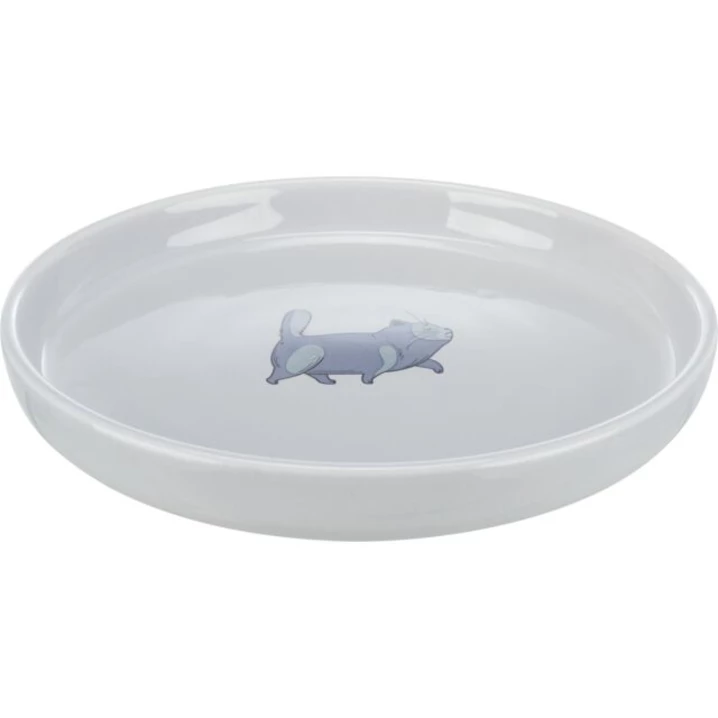 TRIXIE talerzyk - bardzo duża miska ceramiczna dla kota, szara 600ml
