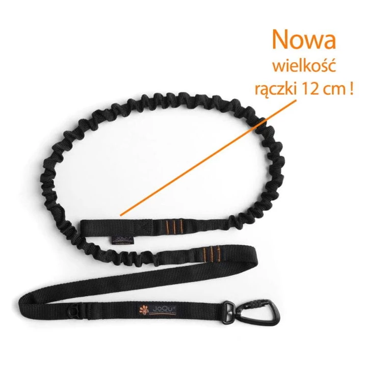 JOQU Canicross Belt Plus + Canicross Rope Shock - pas i lina z amortyzatorem do biegania z psem, czarny z pomarańczowym - 3
