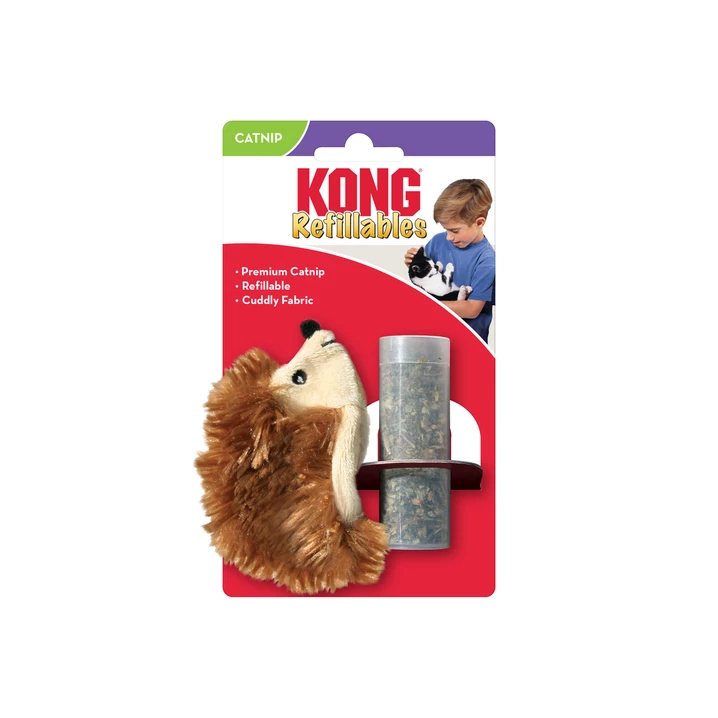 KONG® Refilables jeżyk - pluszowa zabawka dla kota z kieszonką na kocimiętkę - 3