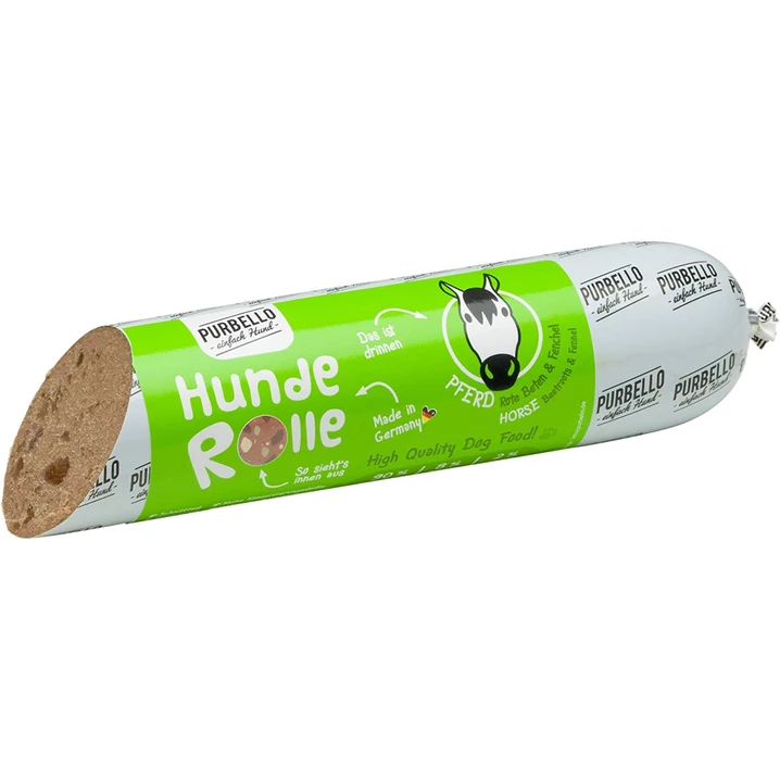 PURBELLO Dog Monoprotein - mięsna karma dla psa w formie kiełbasy, konina, 400 g - 2