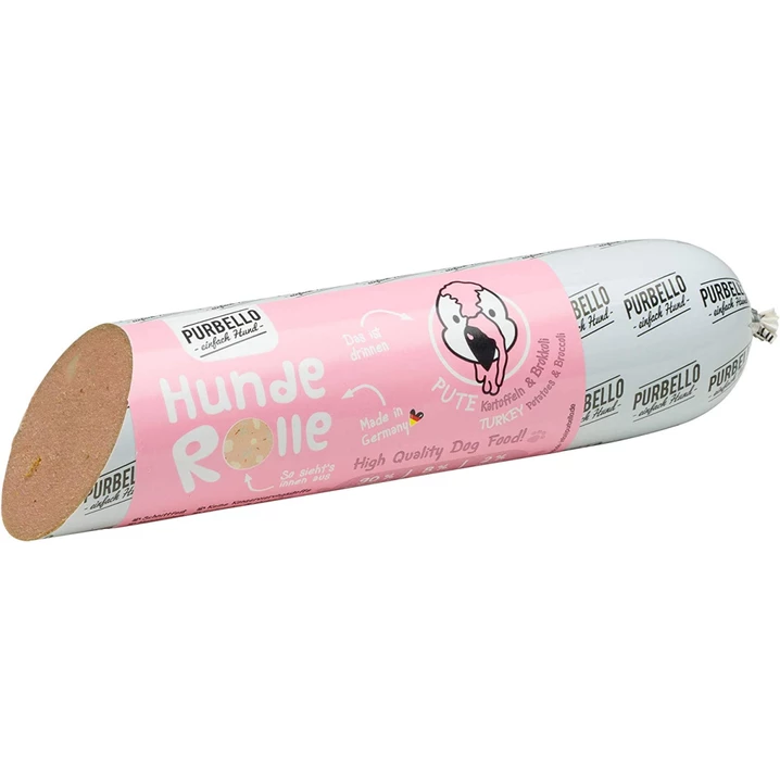 PURBELLO Dog Monoprotein - mięsna karma dla psa w formie kiełbasy, indyk 400 g - 2