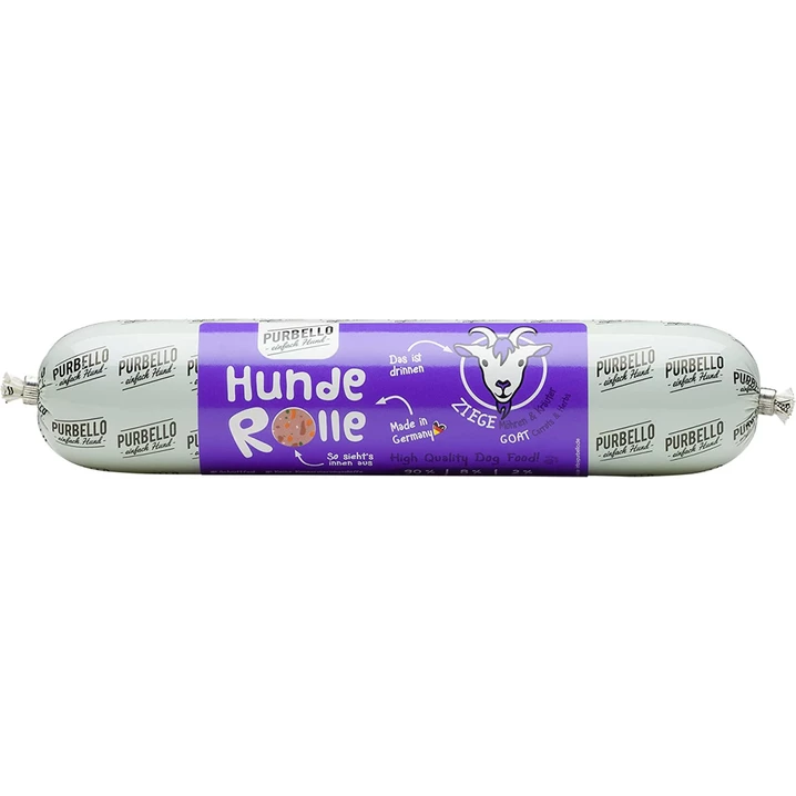 PURBELLO Dog Monoprotein - mięsna karma dla psa w formie kiełbasy, koza, 400 g