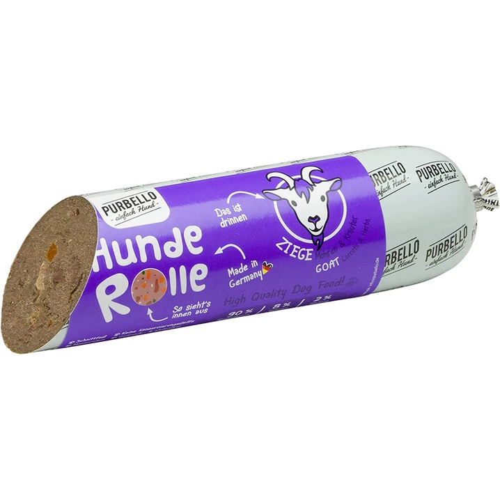 PURBELLO Dog Monoprotein - mięsna karma dla psa w formie kiełbasy, koza, 400 g - 2