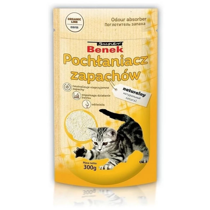 BENEK Corn - naturalny pochłaniacz zapachów do kociej kuwety, naturalny 300 g