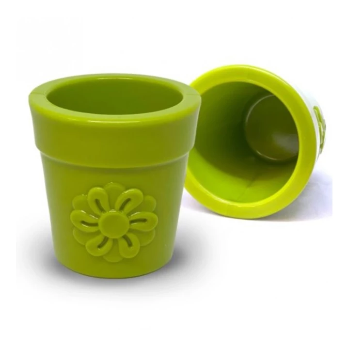 SODA PUP Flower Pot - kauczukowa doniczka dla psa do wypełniania jedzeniem, zielona