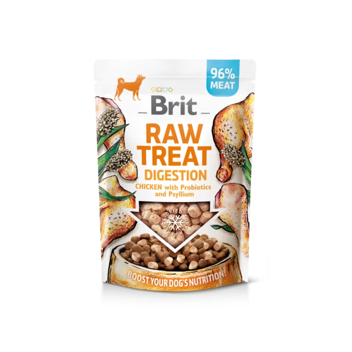 BRIT Raw Treat Digestion - liofilizowane przysmaki dla psów, kurczak z probiotykami 40g