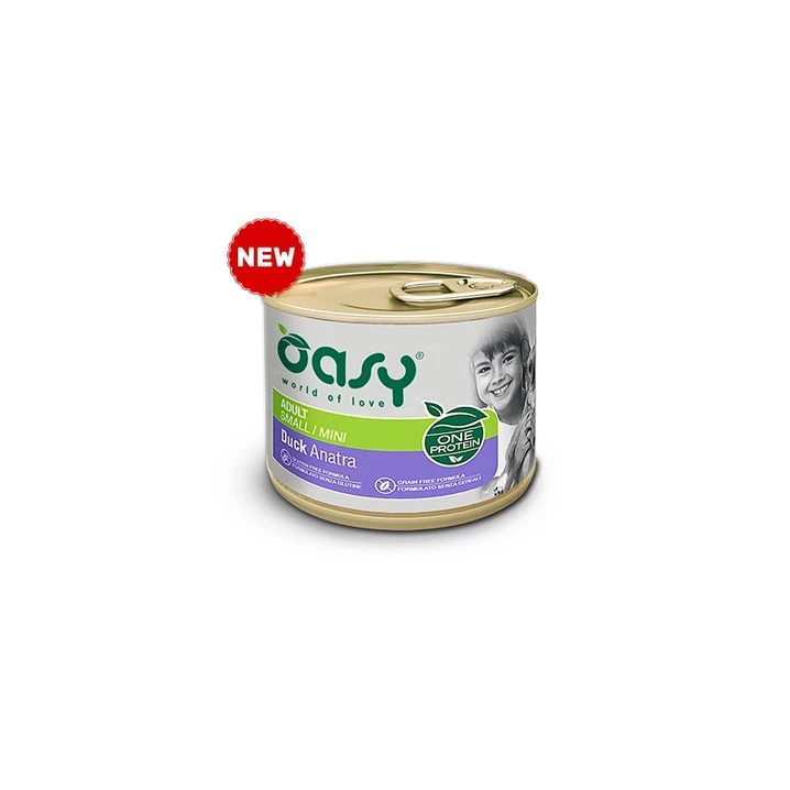 OASY One Protein Adult Medium/Large - monobiałkowa, mokra karma dla psa w formie pasztetu, kaczka 200g