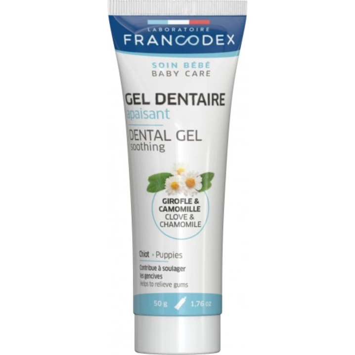 FRANCODEX Gel Dentaire - łagodzący żel dentystyczny dla ząbkujących szczeniąt 50 g (DATA WAŻNOŚCI 07.2024) - 2