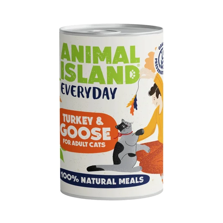 ANIMAL ISLAND Everyday - pełnoporcjowa mokra karma dla kotów, indyk z gęsią 400g