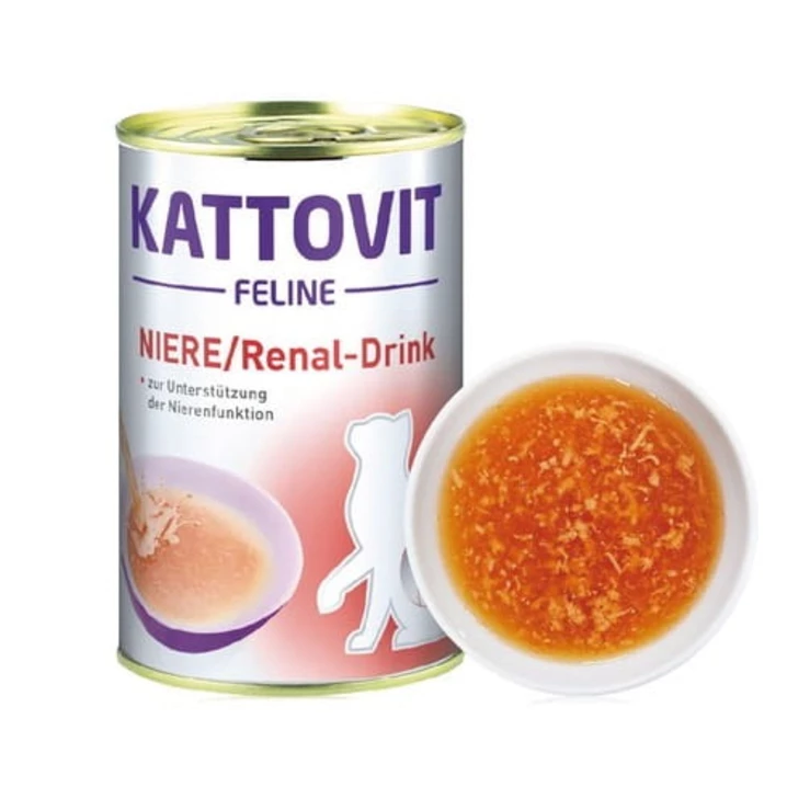 KATTOVIT Niere Renal Drink - płynna karma, zupka dla kotów z chorobami nerek, z kurczakiem 135 ml - 2