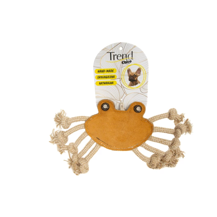 CHICO TREND krab - zabawka dla psa z wytrzymałej skóry i bawełnianego sznura - 2