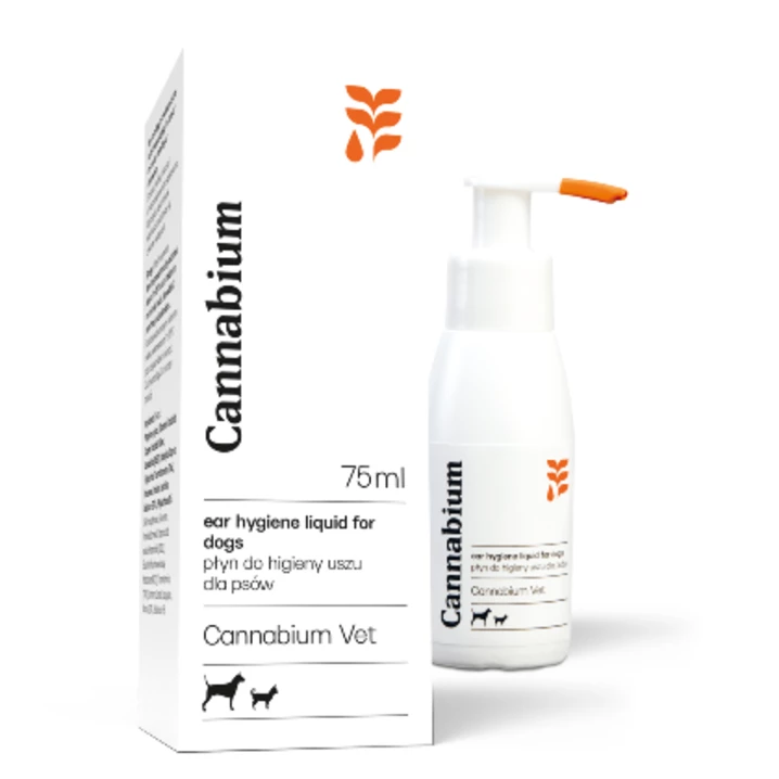 CANNABIUM VET Płyn do higieny uszu dla psów z dodatkiem CBD 75 ml