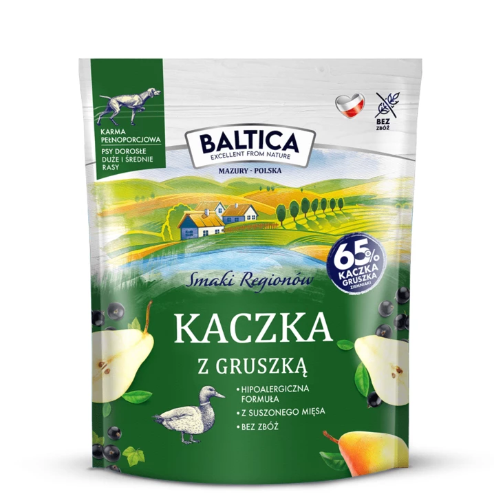 BALTICA Smaki Regionów - sucha karma dla psów ras średnich i dużych, kaczka z gruszką 1kg