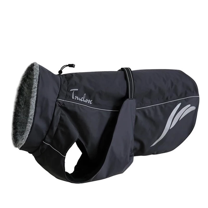 TRUELOVE Comfort Plus - ocieplana derka zimowa dla psa, czarna