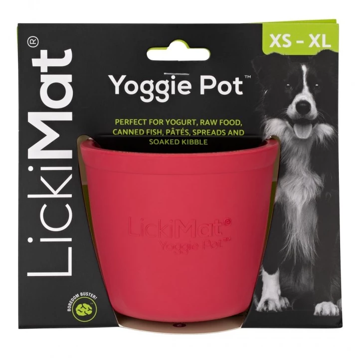 LICKIMAT Yoggie Pot - zabawka w kształcie garnuszka dla psa, do wypełnienia jedzeniem, róż - 3