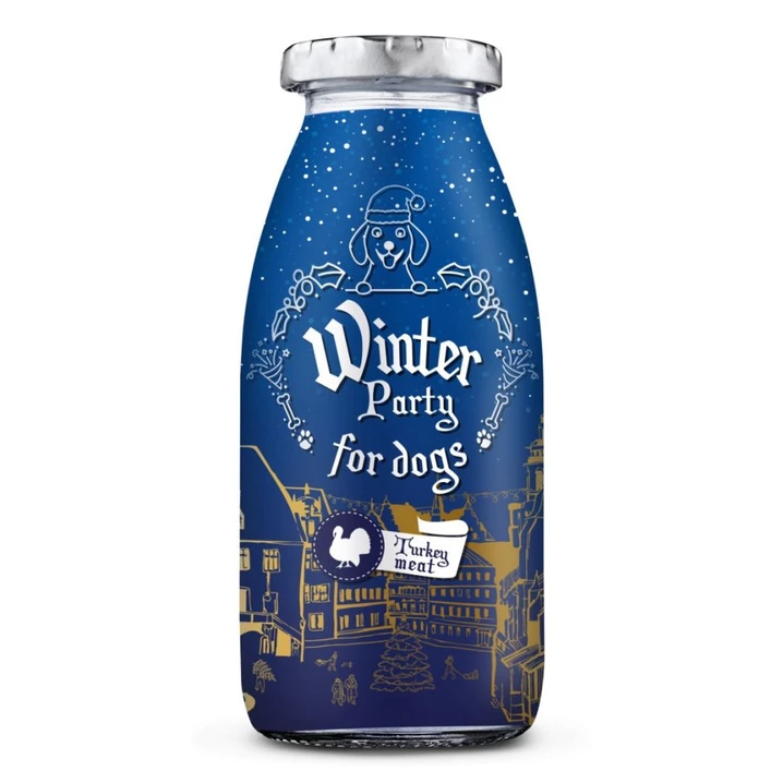 SMOOTHIE DOG Winter Party - naturalna, płynna przekąska dla psów, indyk z warzywami 250ml