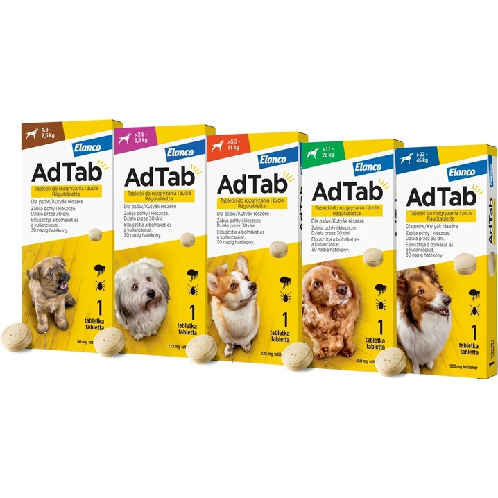 ELANCO AdTab 900 mg - tabletka na pchły i kleszcze dla psów o wadze 22 - 45  kg - 2