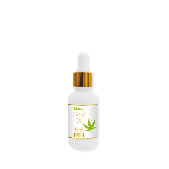 VETFOOD CBD Gold Oil - olej konopny CBD dla psów i kotów 1500mg