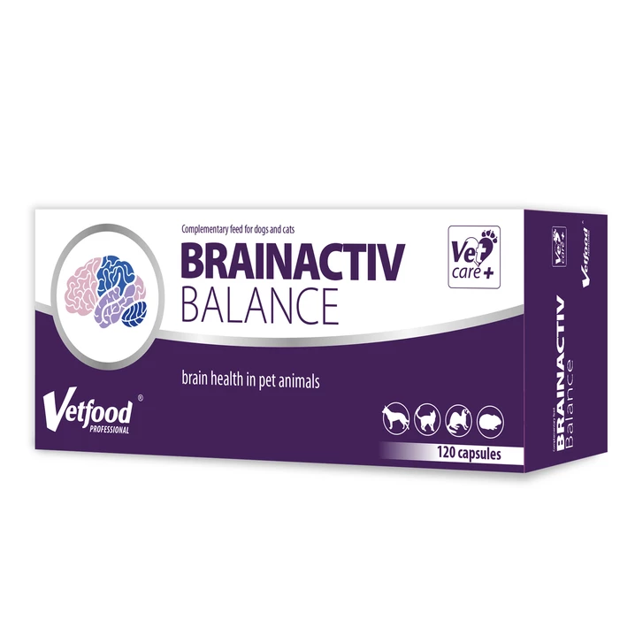 VETFOOD Brainactiv Balance - preparat poprawiający funkcjonowanie układu nerwowego dla psów i kotów 120 kapsułek