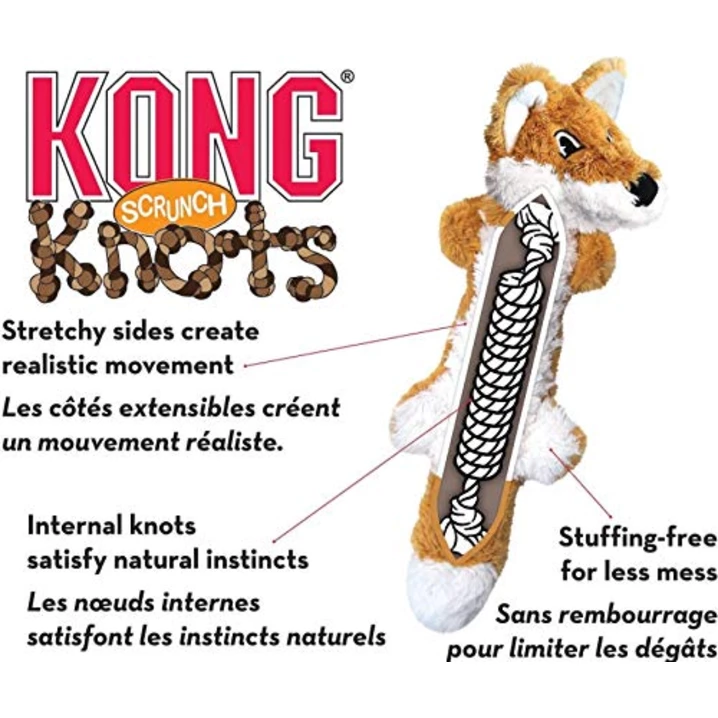 KONG® Scrunch Knots - wytrzymała zabawka dla psa ze 