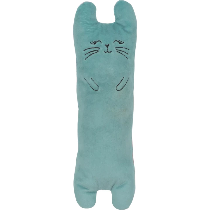 ZOLUX Ethi'cat - kopacz dla kota z ekologicznych materiałów, duży i miękki królik z kocimiętką, turkusowy 25cm