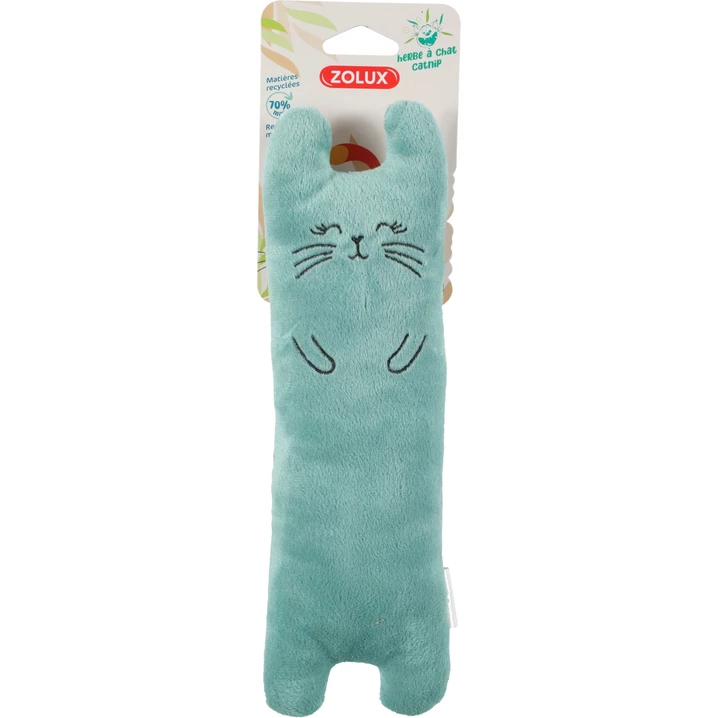 ZOLUX Ethi'cat - kopacz dla kota z ekologicznych materiałów, duży i miękki królik z kocimiętką, turkusowy 25cm - 3