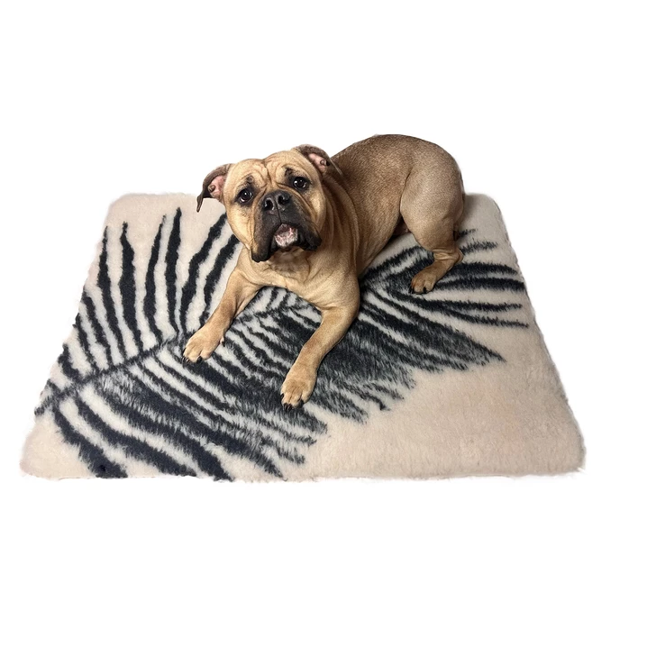 ZOLUX Dry Bed - miękkie posłanie izolujące dla psa lub kota z wzorem roślinnym, beżowe - 3
