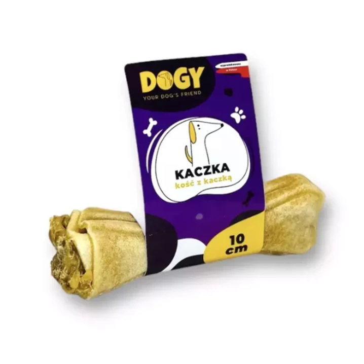 DOGY Kość - naturalny gryzak dla psa z kaczką i jabłkiem 10 cm