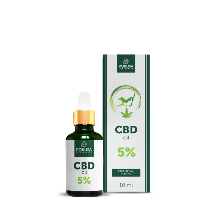 POKUSA GreenLine CBD oil 5% - olejek CBD z olejem z łososia dla psów i kotów 10ml