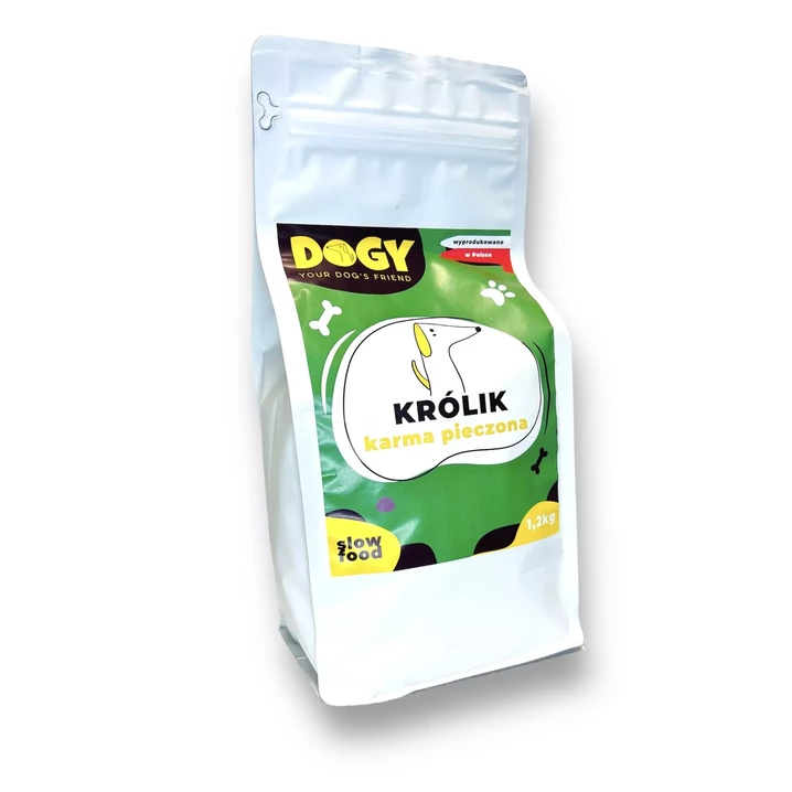 DOGY Karma Pieczona - sucha karma dla psów dorosłych z królikiem 1,2kg