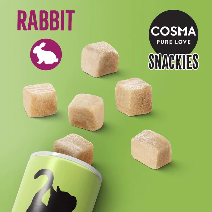 COSMA Snackies - liofilizowane przysmaki dla kotów, królik 24 g - 2