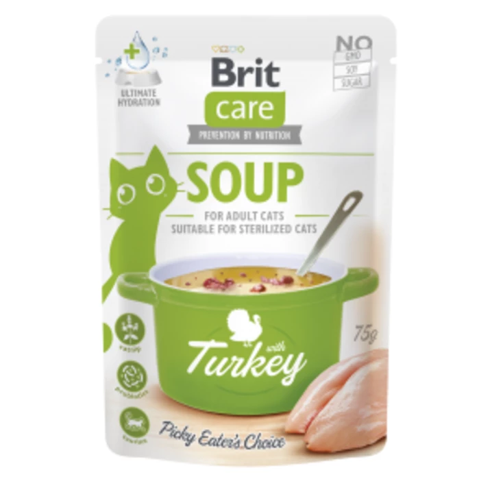 Brit Care Cat Soup - zupka dla kota z indykiem 75g