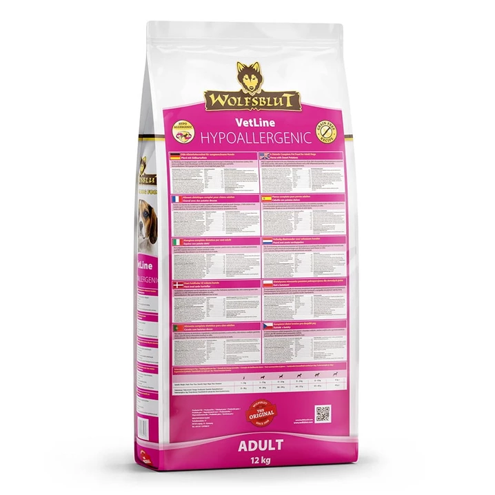 WOLFSBLUT VetLine Hypoallergenic - sucha karma dla psów z alergią i nietolerancją pokarmową, konina 2kg - 2