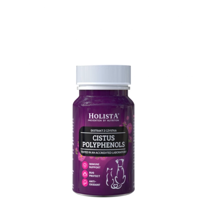 HOLISTA Cistus Polyphenols - ekstrakt z liści czystka dla psów i kotów 90 tabletek