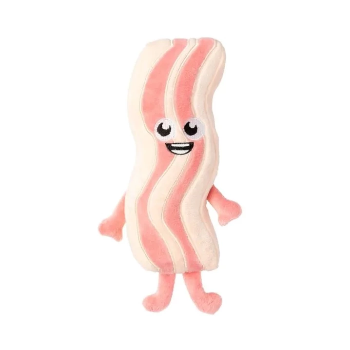 FUZZYARD Kevin Bacon - pluszowy paster bekonu dla psa, mocny pluszak z szeleszczącym wypełnieniem