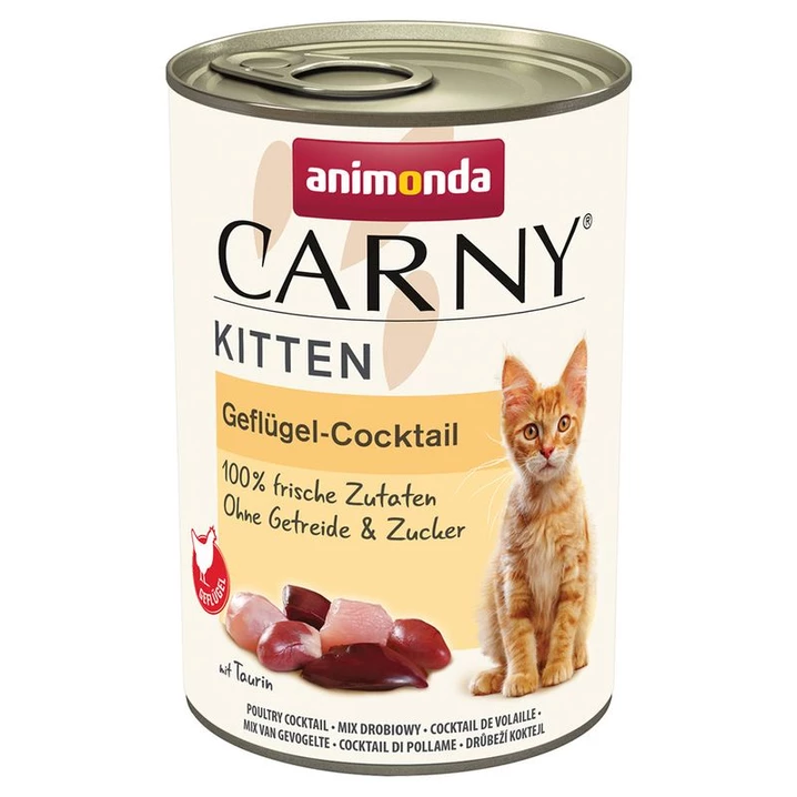 ANIMONDA Carny Kitten - mięsna puszka dla kociąt, mix drobiowy 400g