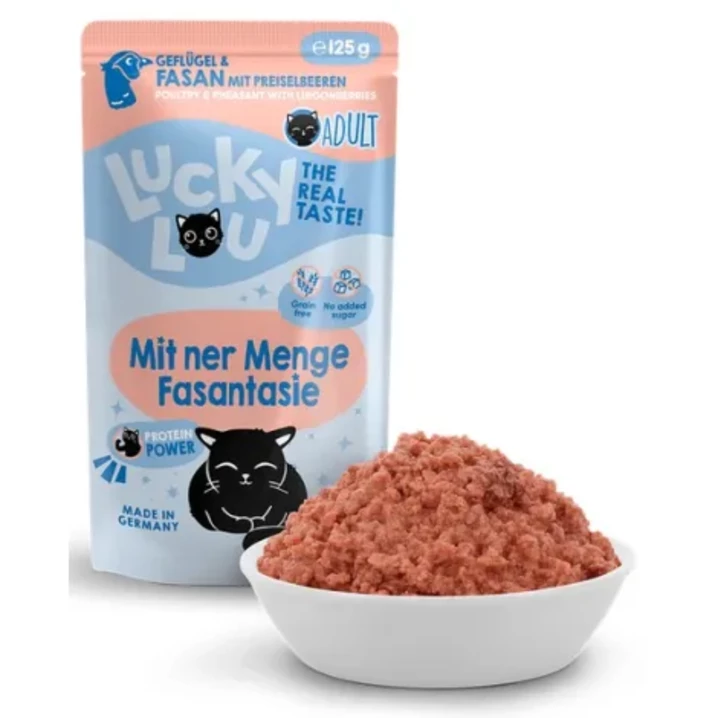 Lucky Lou Lifestage Adult - wysokomięsna, mokra karma dla dorosłych kotów, drób z bażantem - 2