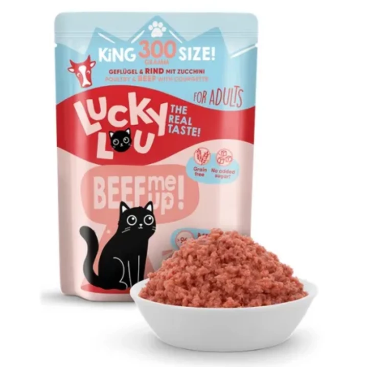 Lucky Lou Lifestage Adult - wysokomięsna, mokra karma dla dorosłych kotów, drób z wołowiną - 4