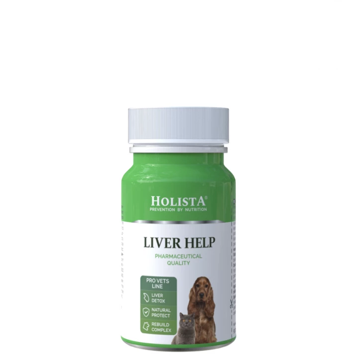 HOLISTA Liver Help - suplement wspomagający wątrobę dla psów i kotów 90 tabletek