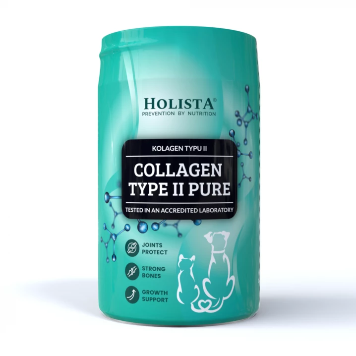 HOLISTA Collagen Type II Pure - czysty kolagen wieprzowy typu drugiego dla psów i kotów 200g
