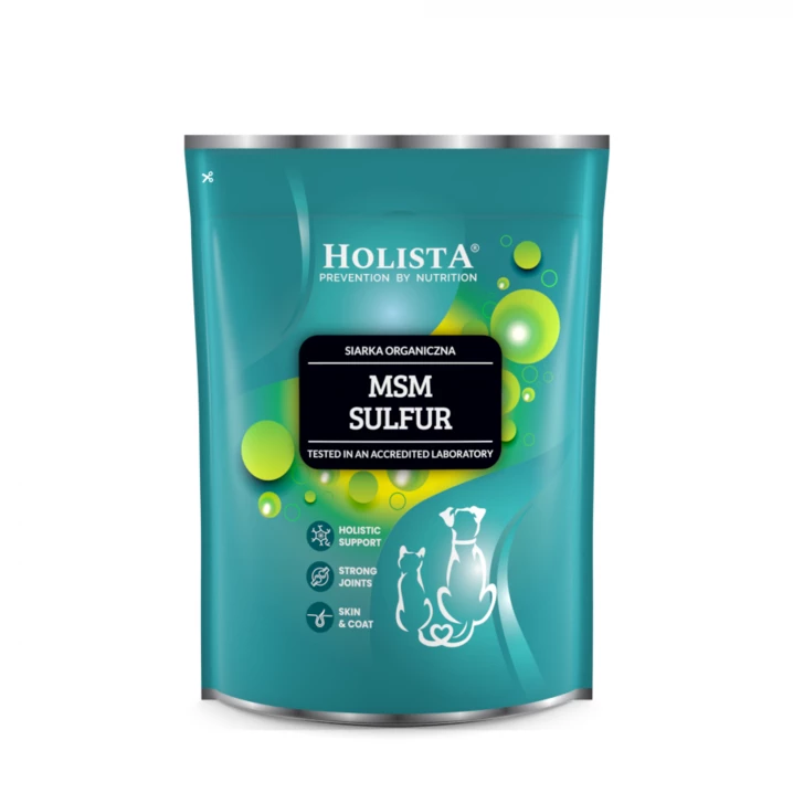 HOLISTA MSM Sulfur - naturalny suplement siarki dla psów i kotów, w proszku - 2
