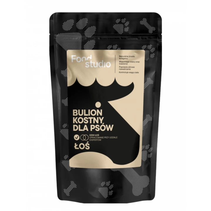 FOOD STUDIO CHEFS Bulion kostny dla psa z łosia, bogate źródło naturalnego kolagenu 230 ml