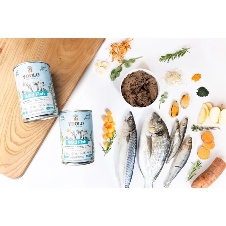 YDOLO  Healthy&Pure Wild Fish - wysokomięsna, mokra karma dla psa z dziko poławianych ryb 400g - 2
