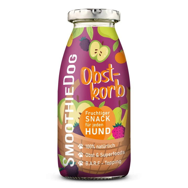 SMOOTHIE DOG Obstkorb - naturalna, płynna przekąska dla psów, mix owocowy 250ml - 2