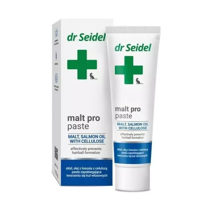 DR SEIDEL Malt Pro Past - pasta zapobiegająca zakłaczeniu u kota z dodatkiem oleju z łososia 115ml